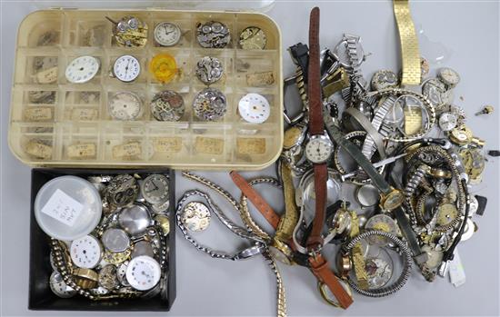 Various watches, movement etc.